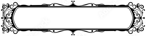 abstract frame vintage curling lines black lines corners borders