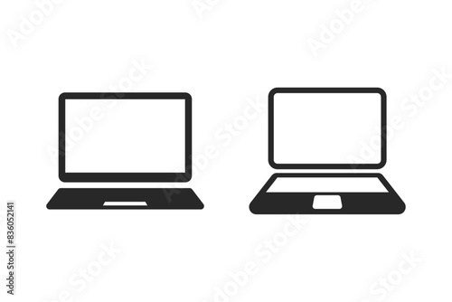 Laptop vector icons. Notebook vector icon collection