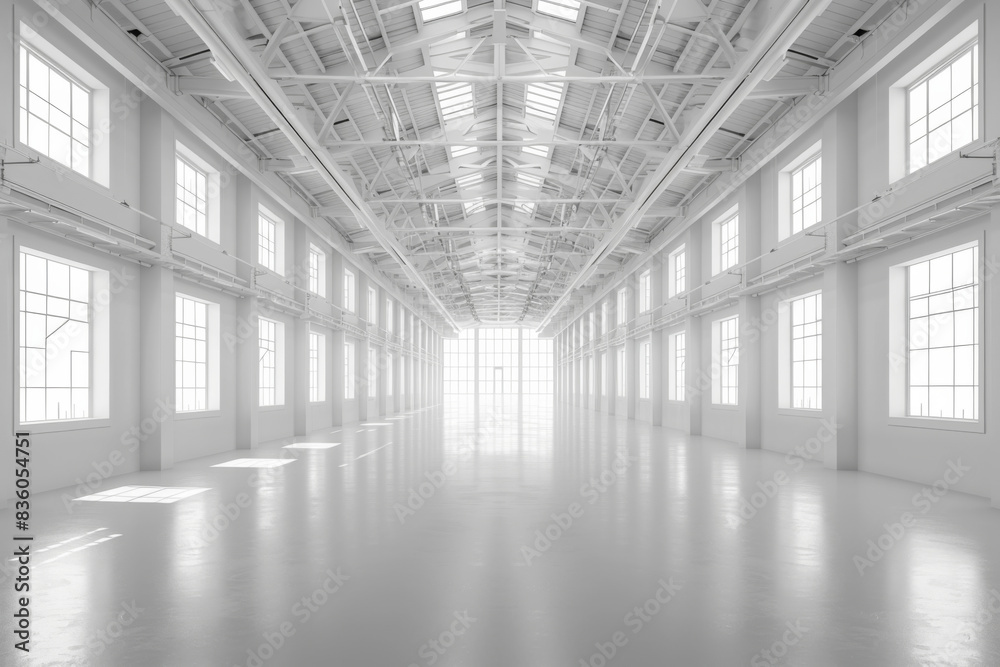 Empty hall of modern architectures 
