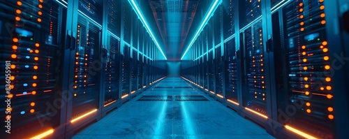 Powerful Quantum Research Lab with Supercomputers Running Advanced Simulations © Thares2020