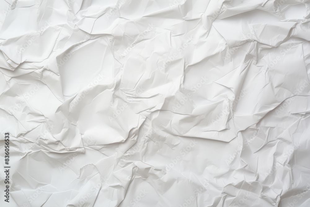 Processed collage of crumpled white paper sheet texture. Background for banner, backdrop or texture Processed collage of crumpled white paper sheet texture. Background for banner, backdrop or texture