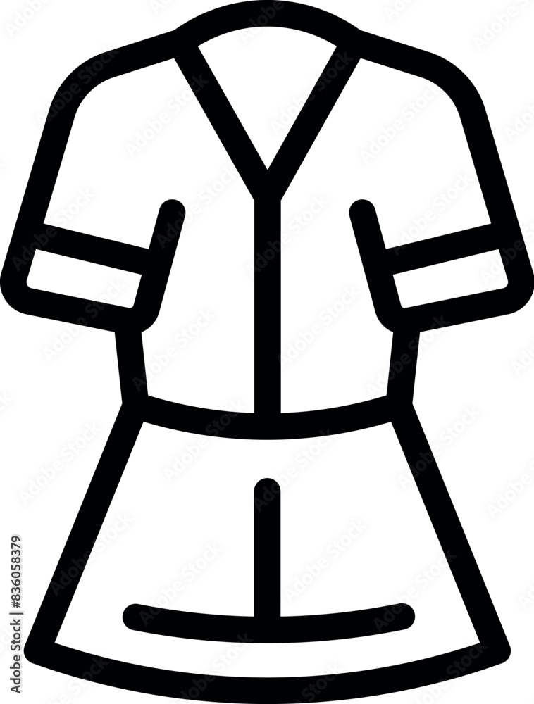 Modern minimalist coat icon illustration in black and white line art vector design, perfect for the fashion industry, sartorial wardrobe essentials, boutique branding, and trendy casual wear Modern minimalist coat icon illustration in black and white line art vector design, perfect for the fashion industry, sartorial wardrobe essentials, boutique branding, and trendy casual wear