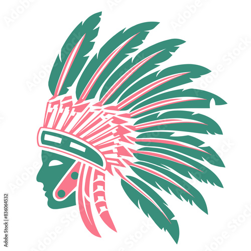 indigenous headdress icon vector illustration
