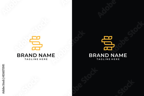 logo vector letter S minimalis