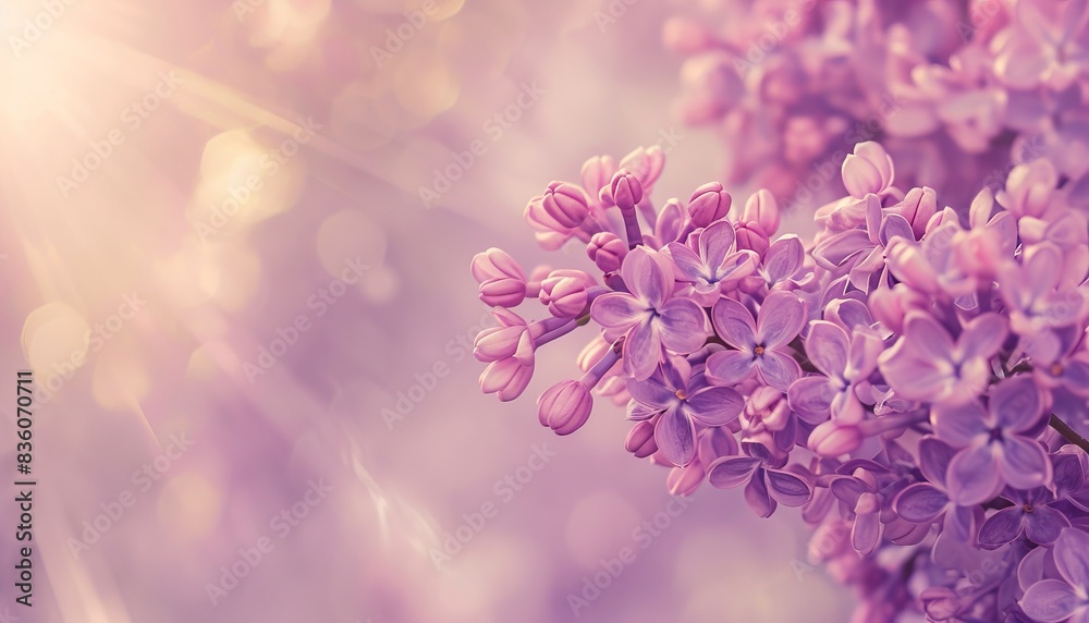 Pastel Purple Lilac Blossoms: A Serene Greeting Card Template Pastel Purple Lilac Blossoms: A Serene Greeting Card Template