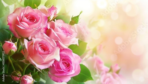 Stunning Roses Bouquet: A Vibrant Flower Background
