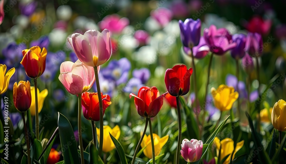 Naklejka premium Blooming Beauties: Exploring the Spring Flowers of AR 7:4