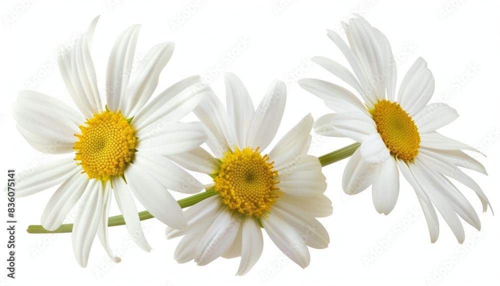 Obraz premium Pure and Delicate: Isolated White Daisy with Clipping Path