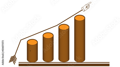 Commodity price graph chart animation