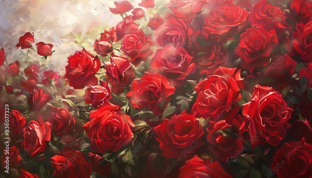 Radiant Red Roses: A Stunning Display at AR 7:4 Radiant Red Roses: A Stunning Display at AR 7:4