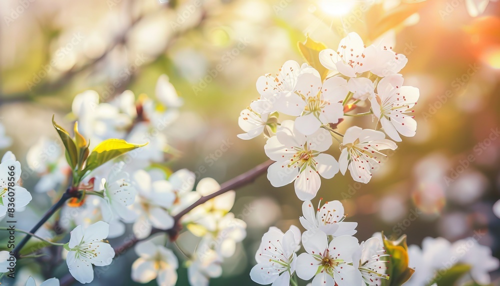 Springtime Splendor: Blossoming Cherry and Apple Tree Orchard in Full Bloom Springtime Splendor: Blossoming Cherry and Apple Tree Orchard in Full Bloom