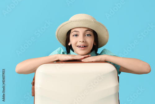 Cute little tourist with su...
