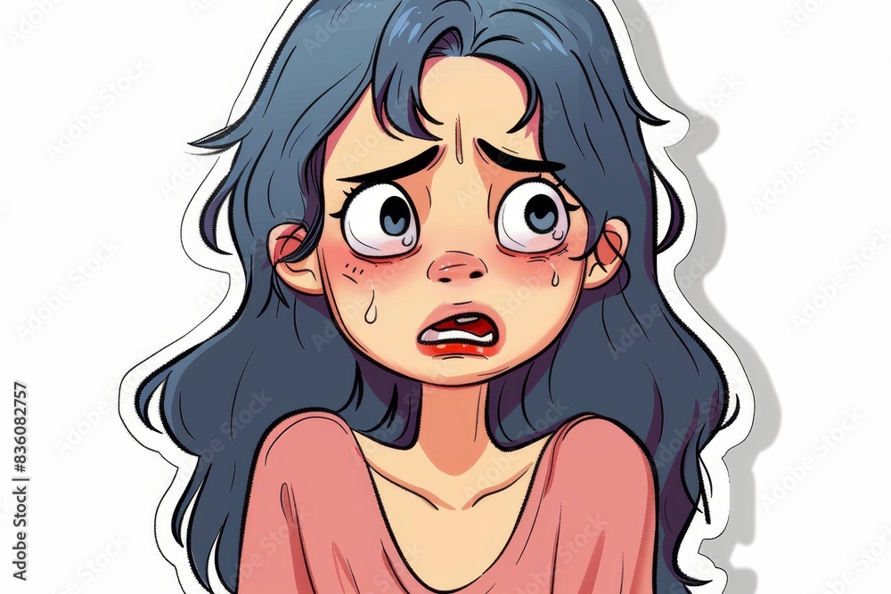 An illustrated image featuring a stylized anime girl with long blue hair and a pink garment Face obscured by a brown square An illustrated image featuring a stylized anime girl with long blue hair and a pink garment Face obscured by a brown square