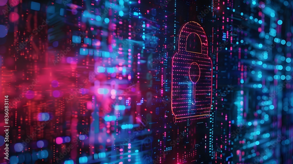 Illustration of Implementing robust cybersecurity measures to protect sensitive industrial data from breaches and unauthorized access. Ai Generate. Illustration of Implementing robust cybersecurity measures to protect sensitive industrial data from breaches and unauthorized access. Ai Generate.