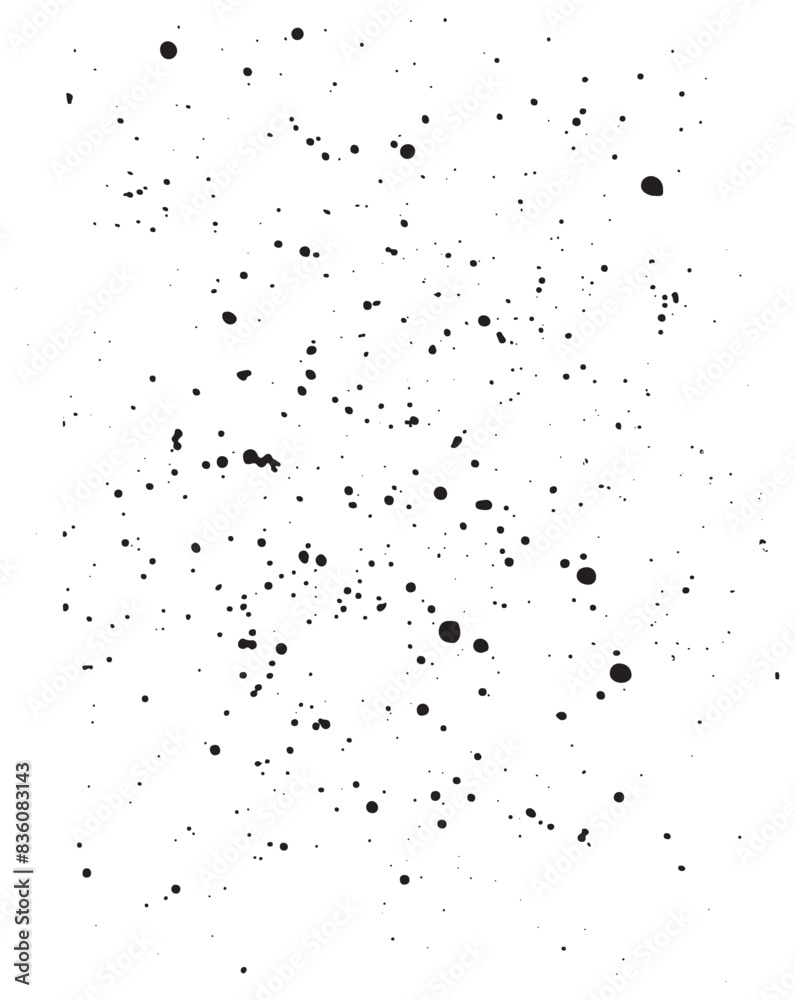 Grunge texture, splashes of paint. Monochrome vector pattern. Paint splash background. Suitable for decorating cards and photographs. 