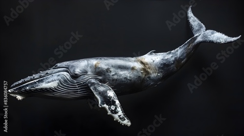 Imposing Skeletal Remains of a Submerged Cetacean in the Depths