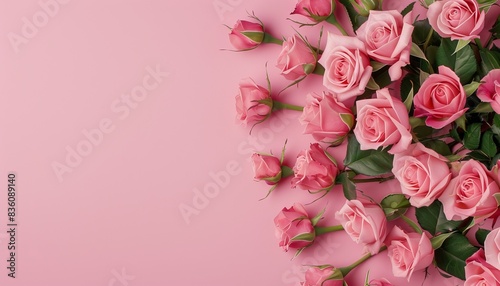 Wallpaper Mural Pink Perfection: A Bouquet of Roses for Every Occasion Torontodigital.ca