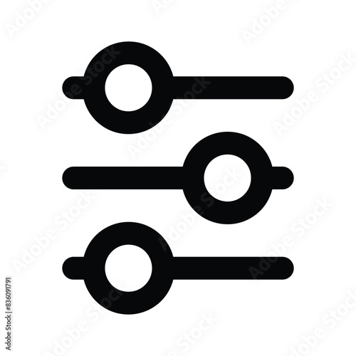A trendy vector icon design of equalizer in editable style