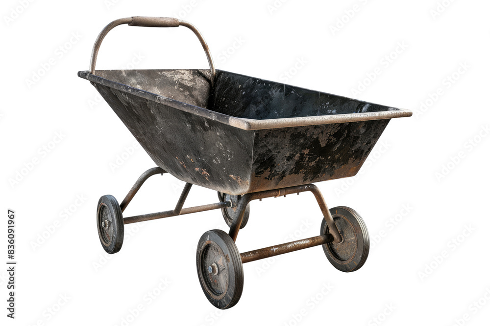 Wheelbarrow isolated transparent on background Wheelbarrow isolated transparent on background