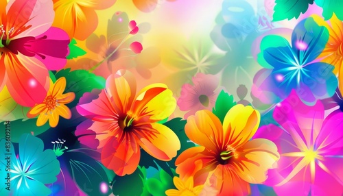 Blooming Colors: A Vibrant Flower Display in AR 7:4