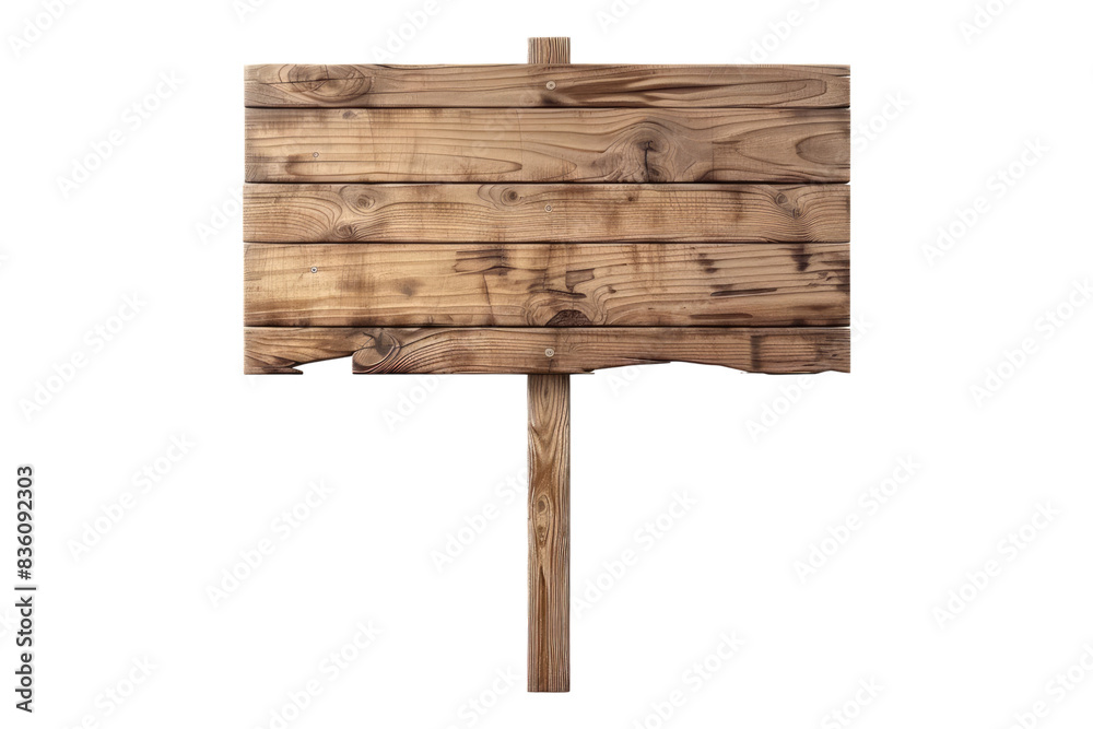 Wooden blank signboard isolated on transparent background Wooden blank signboard isolated on transparent background