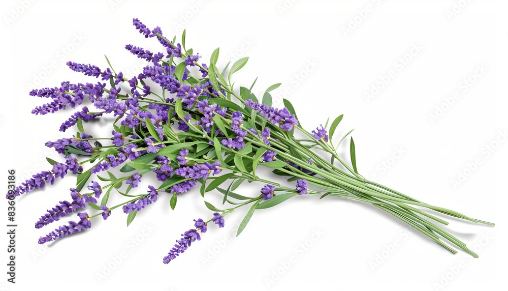 Fototapeta premium Lavender Bliss: Stunning Flowers in Isolation