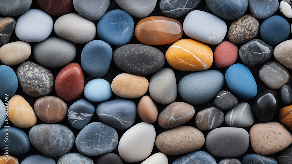 Background multicolored sea polished stones roll Background multicolored sea polished stones roll