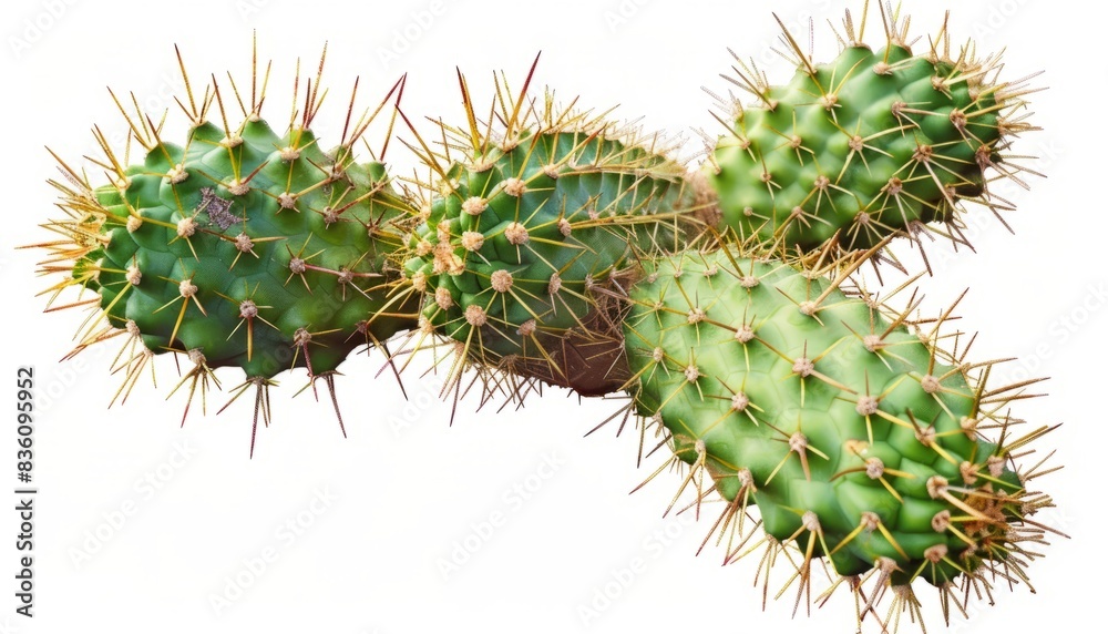 Radiant Cereus Cactus: A Captivating Sight on a White Canvas Radiant Cereus Cactus: A Captivating Sight on a White Canvas