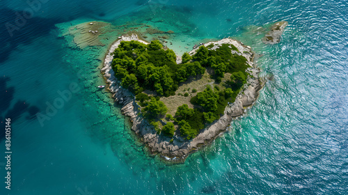 Paradise Island in the form of heart
