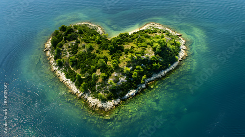 Paradise Island in the form of heart
