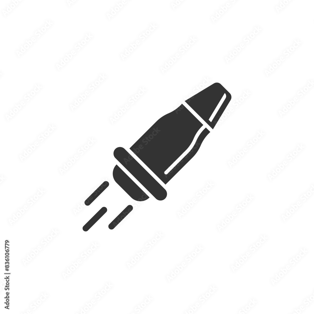 Cartridges icon in flat style. Bullet ammunition symbol vector illustration on isolated background. Ammo sign business concept. Cartridges icon in flat style. Bullet ammunition symbol vector illustration on isolated background. Ammo sign business concept.