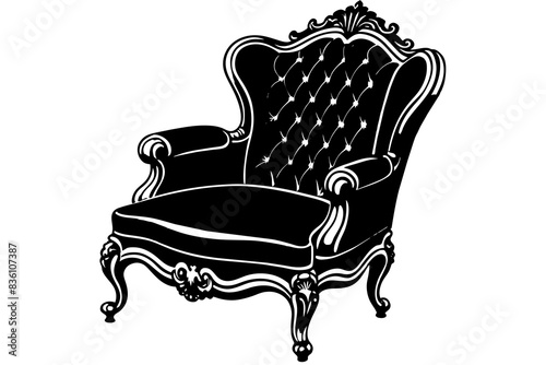 chair Victorian style vector illustration