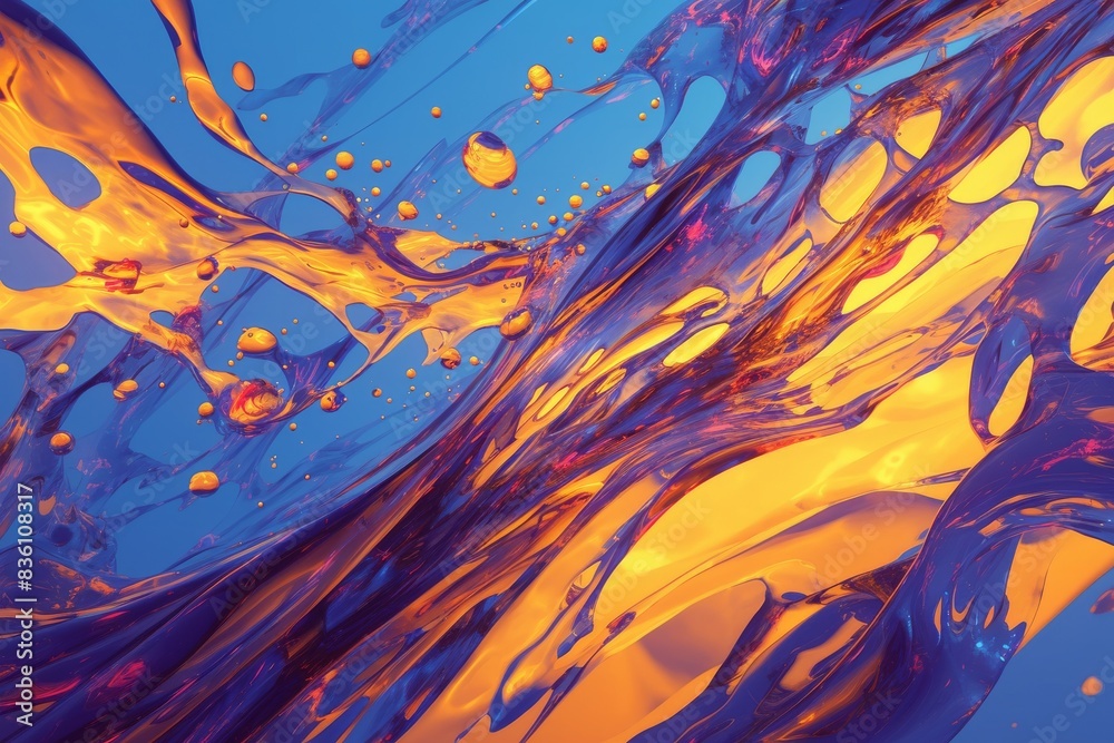 Abstract background with liquid motion and vibrant swirls Abstract background with liquid motion and vibrant swirls