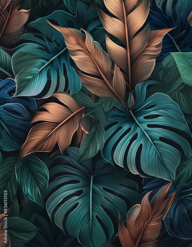 custom made wallpaper toronto digitalbackground with leaves