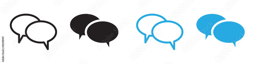 Live chat icon line art vector Live chat icon line art vector