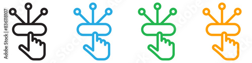 Interaction icon line art vector