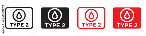 Type 2 diabetes icon line art vector