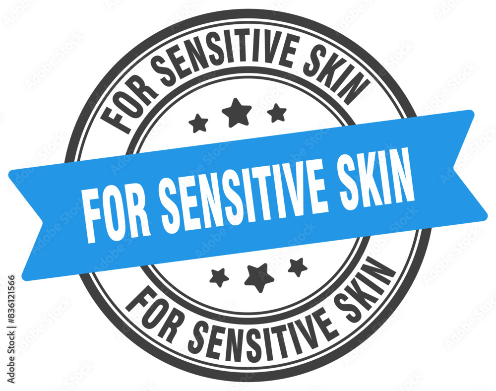 for sensitive skin stamp. for sensitive skin label on transparent background. round sign for sensitive skin stamp. for sensitive skin label on transparent background. round sign