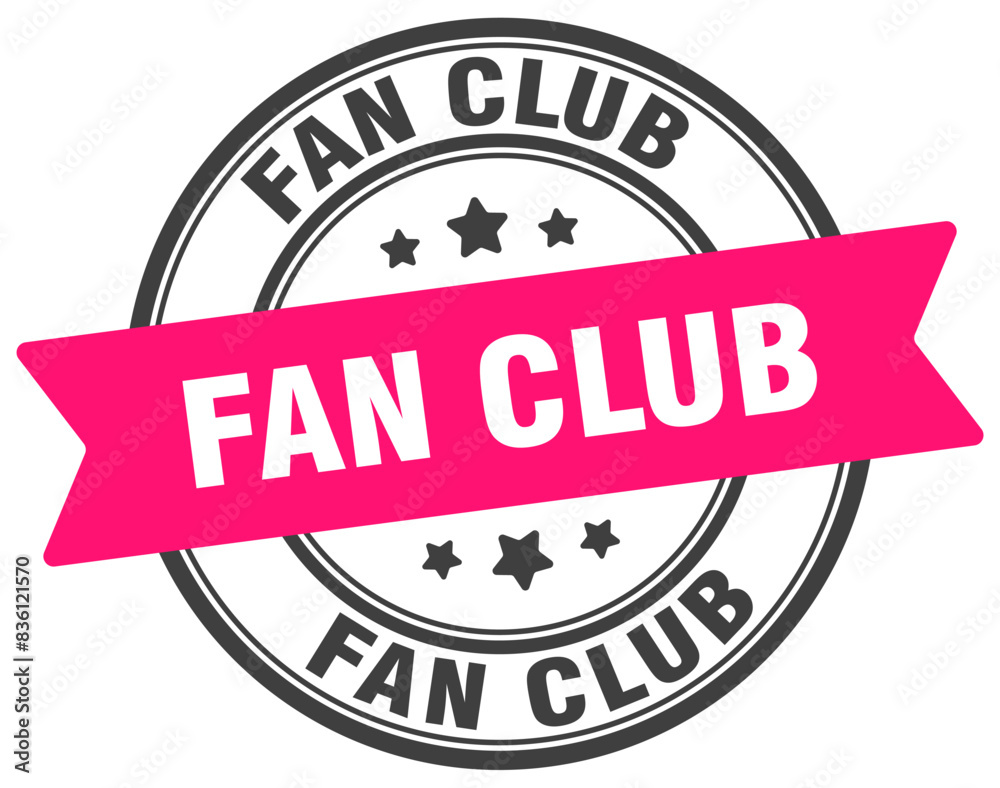 fan club stamp. fan club label on transparent background. round sign fan club stamp. fan club label on transparent background. round sign