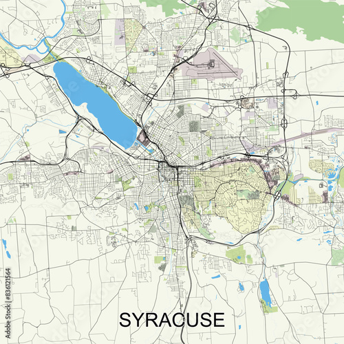 Syracuse, New York, United States map poster art