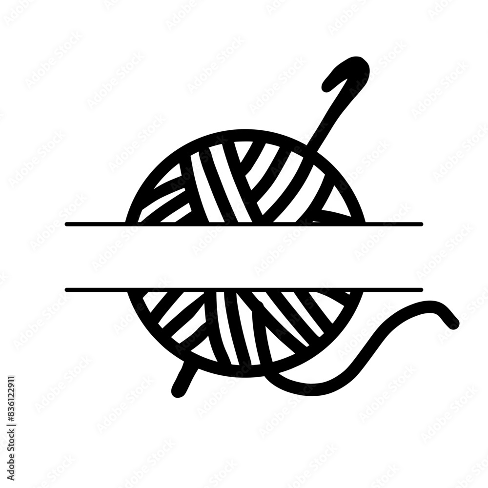 Crochet Name Split Frame svg, cut file laser file monogram, crochet ...