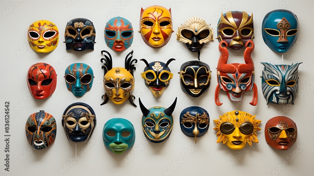 A gallery of colorful and unique Venetian masks
