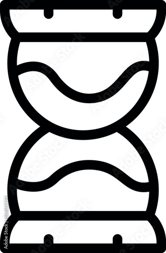 Simple vector illustration of an hourglass, ideal for concepts of time and urgency
