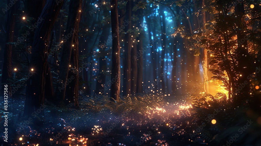 I imagine a festive scene with a Christmas tree adorned with colorful lights, set against a backdrop of a starry night sky lit up by dazzling fireworks This image captures the essence of a joyful