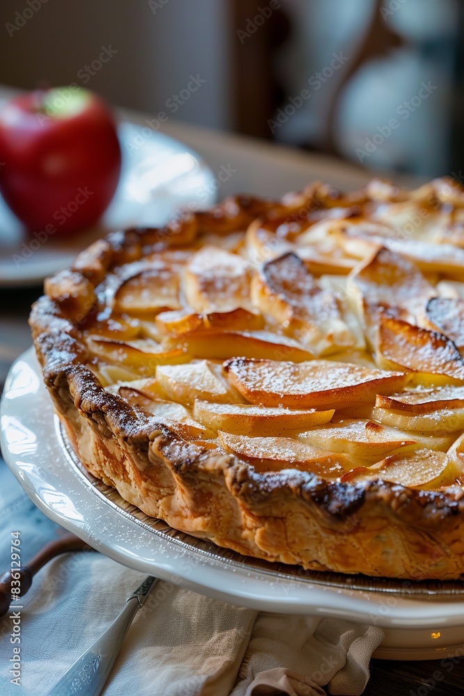 Close up of an apple pie