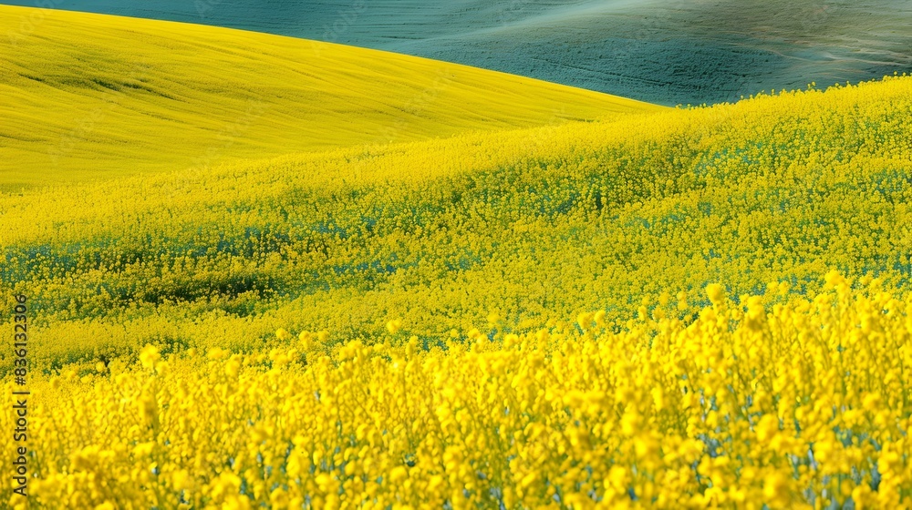 A field of blooming rapeseed image A field of blooming rapeseed image