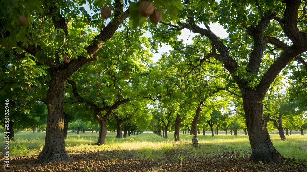 a walnut field trees a walnut field trees