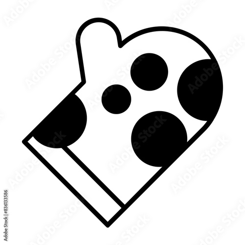 Mitten icon. Black fill icon