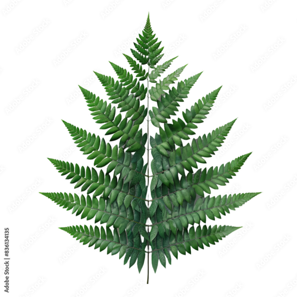Realistic Drawing of a Dark Green Fern Frond with Symmetrical, Feathery Leaves on a Transparent Background Realistic Drawing of a Dark Green Fern Frond with Symmetrical, Feathery Leaves on a Transparent Background