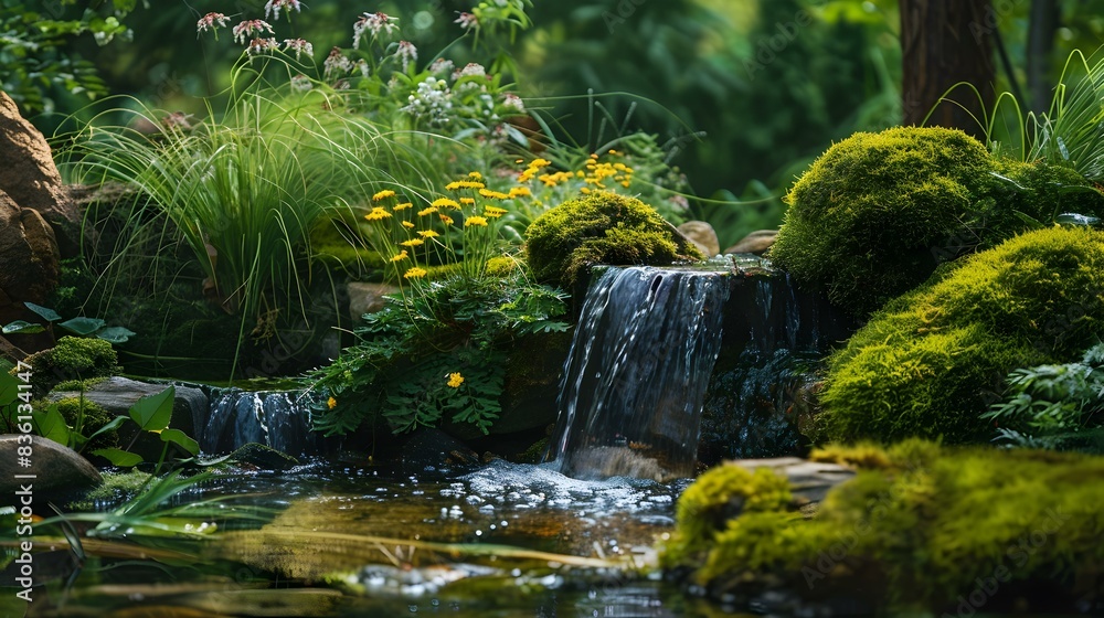 Fototapeta premium A garden with a natural pic